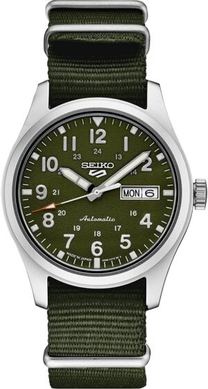 SEIKO Men's Automatic Sports Watch, Green Dial