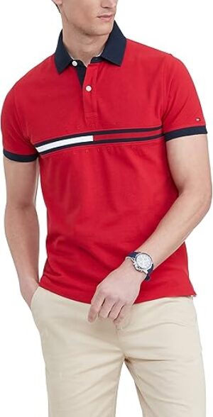 Tommy Hilfiger Men's Cotton Pique Flag Polo