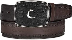 Cuadra Men's Ostrich Leather Cowboy Belt