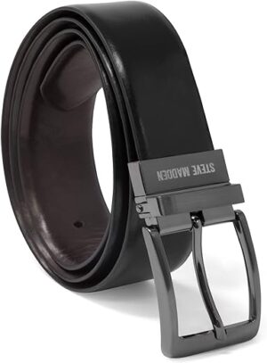Steve Madden Men's Dress Casual Leather Belt