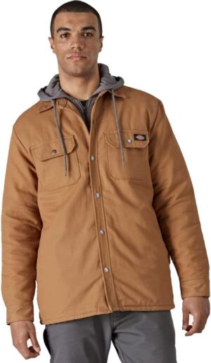 Dickies Men's Fleece Hooded Duck Jacket