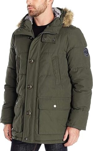 Tommy Hilfiger Men's Heavyweight Arctic Cloth Parka Coat