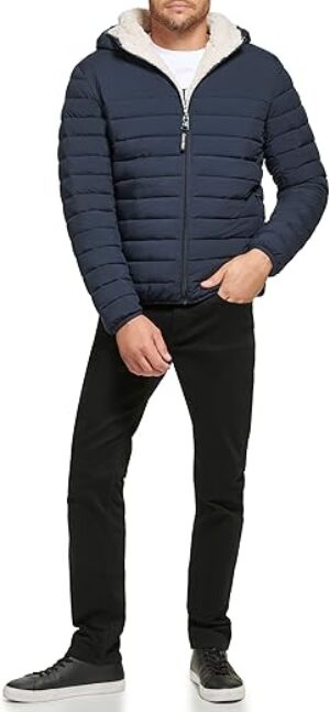 Calvin Klein Men's Hooded Quilted Jacket