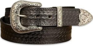 Bullhide Men's Leather Basket Weave Belt