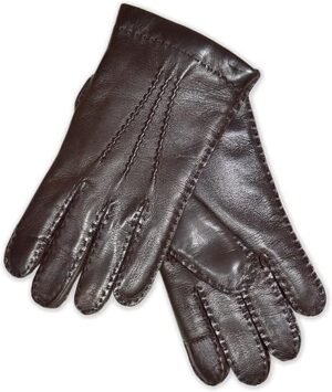 Brooks Brothers Men's Leather Cashmere Winter Gloves