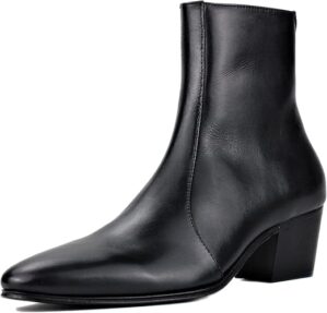 OSSTONE Men's Leather Chelsea Ankle Boots