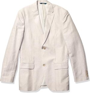 Perry Ellis Men's Linen-Blend Regular Fit Blazer