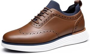 Bruno Marc Men's MaxFlex Dress Wingtip Sneakers