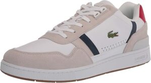 Lacoste Men's T Clip Multicolor Leather & Suede Sneakers