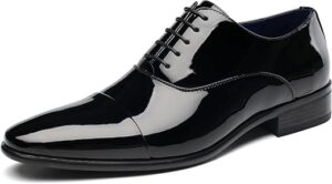 DECARSDZ Patent Leather Lace-up Oxford Shoes