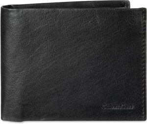 Calvin Klein Men's RFID Leather Minimalist Bifold Wallet