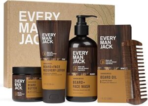 Every Man Jack Mens Sandalwood Beard Set - Five Essentials