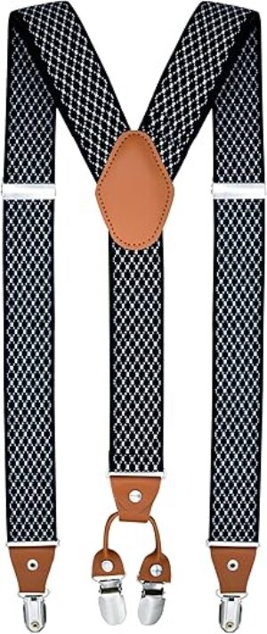 trilece Solid Adjustable Y Back Suspenders