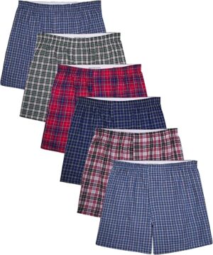 Fruit of the Loom Tag-Free Woven Boxer Shorts