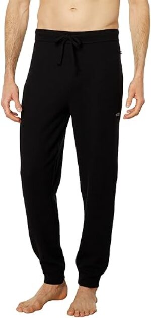 BOSS Men's Waffle Cotton Cuffed Sweatpants