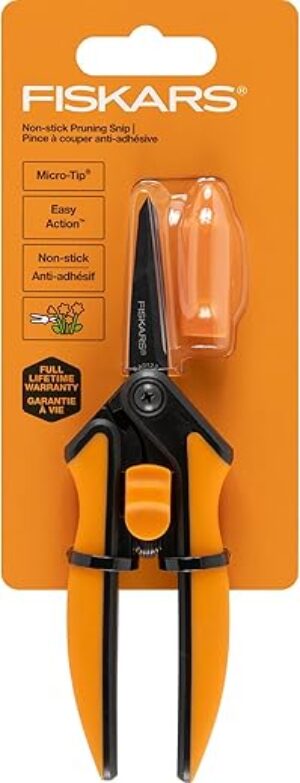 Fiskars Micro-Tip Pruning Snips, 6" Garden Shears