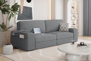 Yaheetech Modern 2-Seater Corduroy Sofa with USB