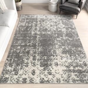 Modern Abstract Grey/Ivory Area Rug, 12x15