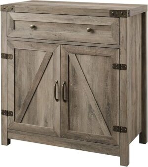 Walker Edison Modern Farmhouse Double Barn Door Cabinet