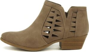 Soda Mug Round Toe Faux Suede Booties