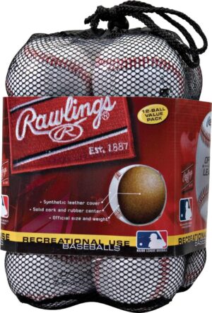 Rawlings Official League Youth Practice Baseballs, 12-Pack