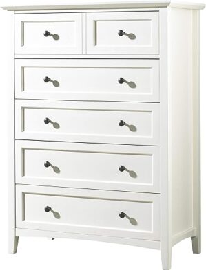 Modus Furniture Paragon Five-Drawer Chest, White