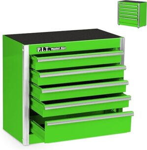 P.I.T Portable 5-Drawer Green Mini Tool Box