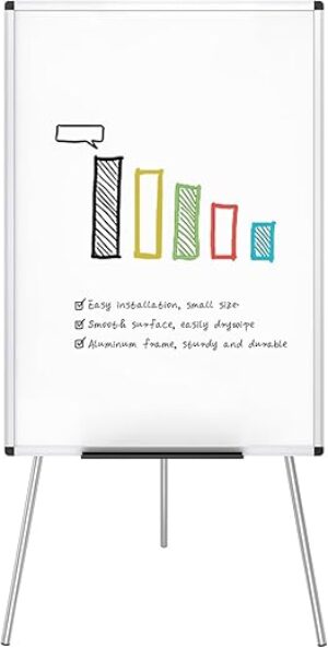 VIZ-PRO Portable Adjustable Whiteboard Easel, 36x24