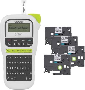 Brother Portable Label Maker Bonus Bundle with Tapes