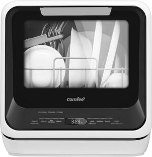 COMFEE' Portable Mini Countertop Dishwasher with Water Tank