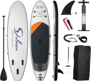 Simple Deluxe Premium Inflatable Stand-Up Paddle Board with Accessories