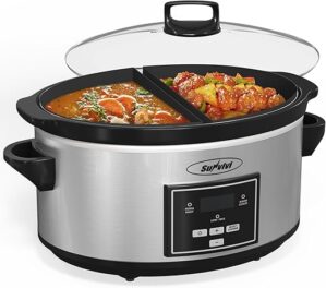 Sunvivi Programmable 6 Quart Slow Cooker with Timer