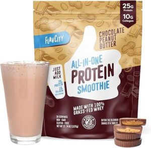 FlavCity Protein Powder Smoothie, Chocolate Peanut Butter - 37.74 oz