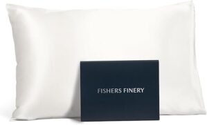 Fishers Finery Pure Mulberry Silk Pillowcase, Queen