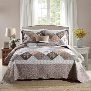 Travan Queen 3-Piece Oversized Reversible Quilt Set