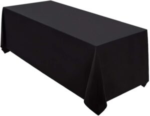Surmente Rectangular Black Polyester Tablecloth 90x132