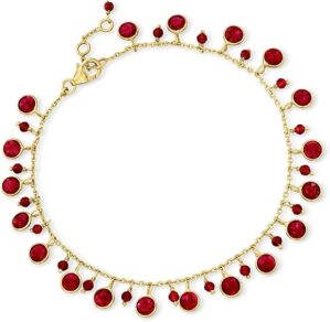 Ross-Simons Ruby Drop Anklet