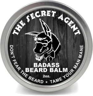 Badass Beard Care Secret Agent Scent Beard Balm, 2 oz