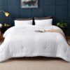 AveLom Seersucker Queen Comforter Set, 3 Pieces