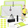 Enmons Set of 2 Portable 6×4 ft Soccer Goals