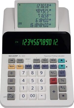 Sharp EL-1501 Cordless 12-Digit Printing Calculator