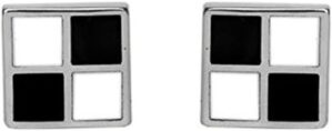 Cufflinks House Silver Pearl Onyx Cufflinks