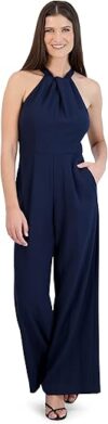Julia Jordan Sleeveless Knot Neck Wide Leg Jumpsuit