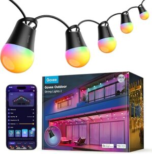 Govee Smart RGBIC Outdoor String Lights, 144ft