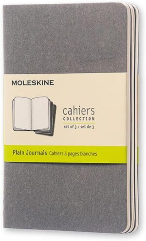 Moleskine Soft Cover Pocket Journal Set, Pebble Grey