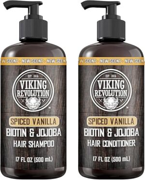 Viking Revolution Spiced Vanilla Men’s Shampoo and Conditioner Set