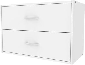 ClosetMaid Stackable 2-Drawer Horizontal Organizer, White
