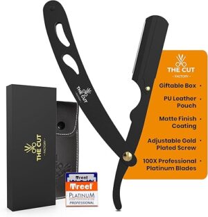 THE CUT - FACTORY - Straight Razor with 100 Pack Platinum Blades