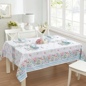 Newbridge Summer Floral Wrinkle-Resistant Tablecloth