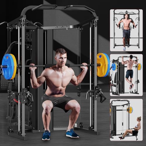 SunHome Multifunction Home Gym System, Smith Machine - Image 4